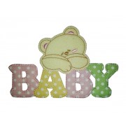 Iron-on Patch - Baby Teddy Bear - Pink
